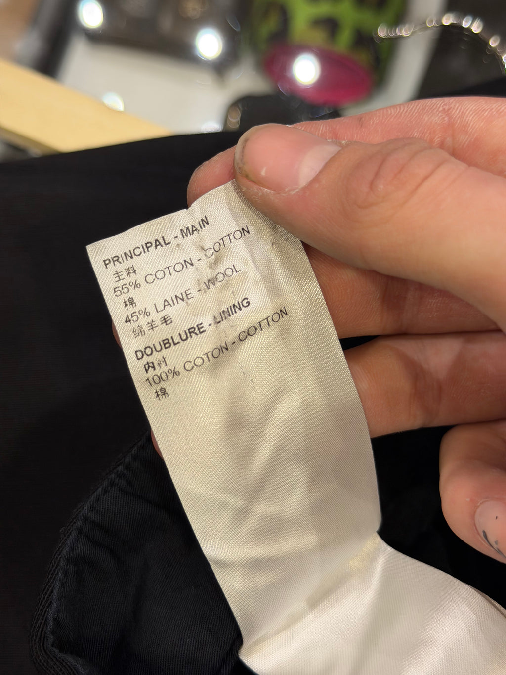 Louis Vuitton Chino Wool Formal Pants - Black