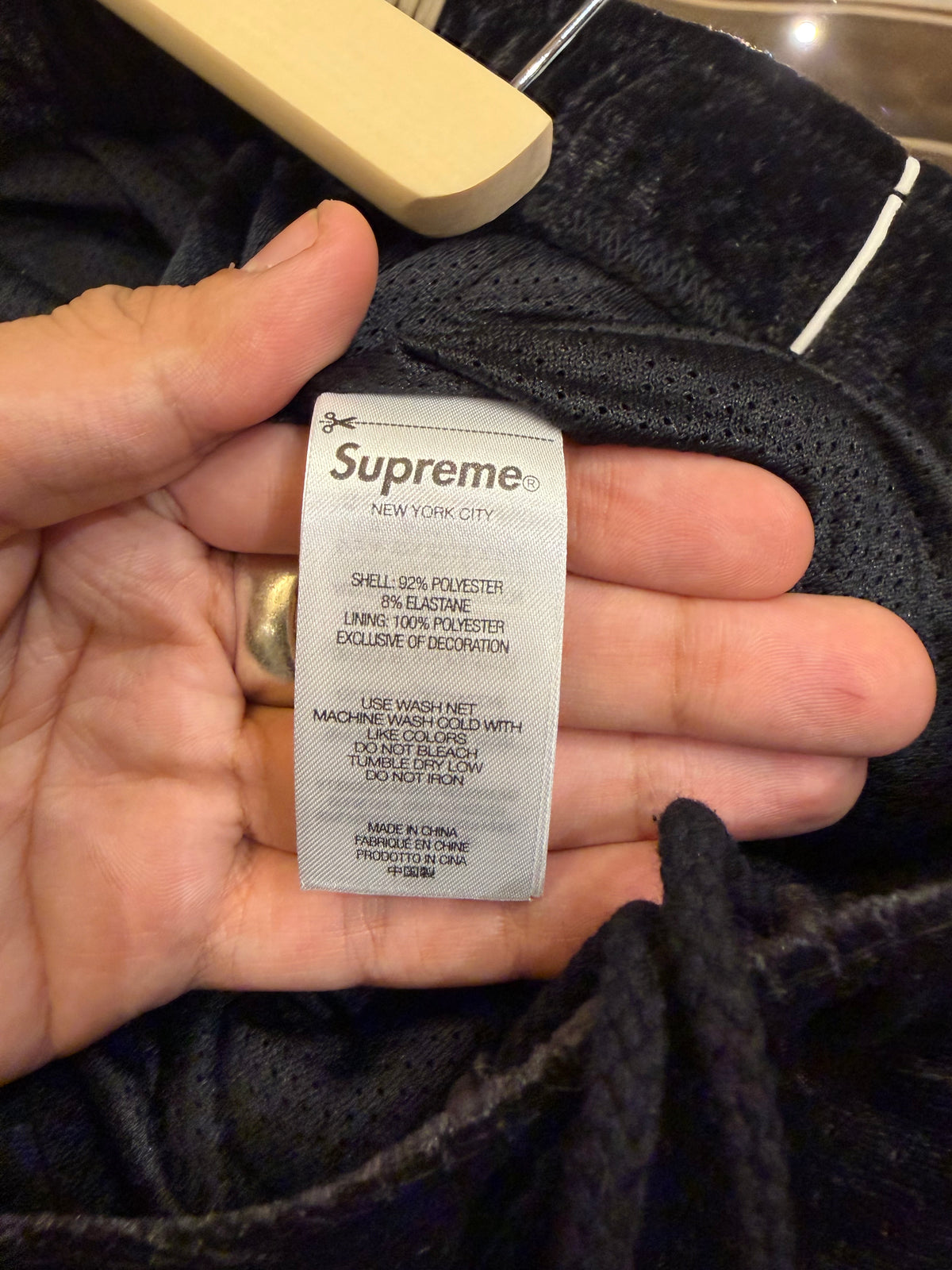 Supreme Velour Mesh Track
Pants- Black