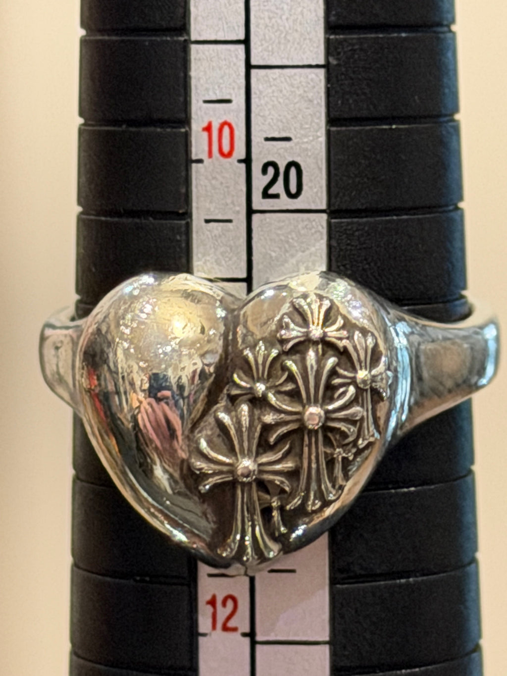 Chrome Hearts CH ‘Cemetary’ Silver Heart Ring