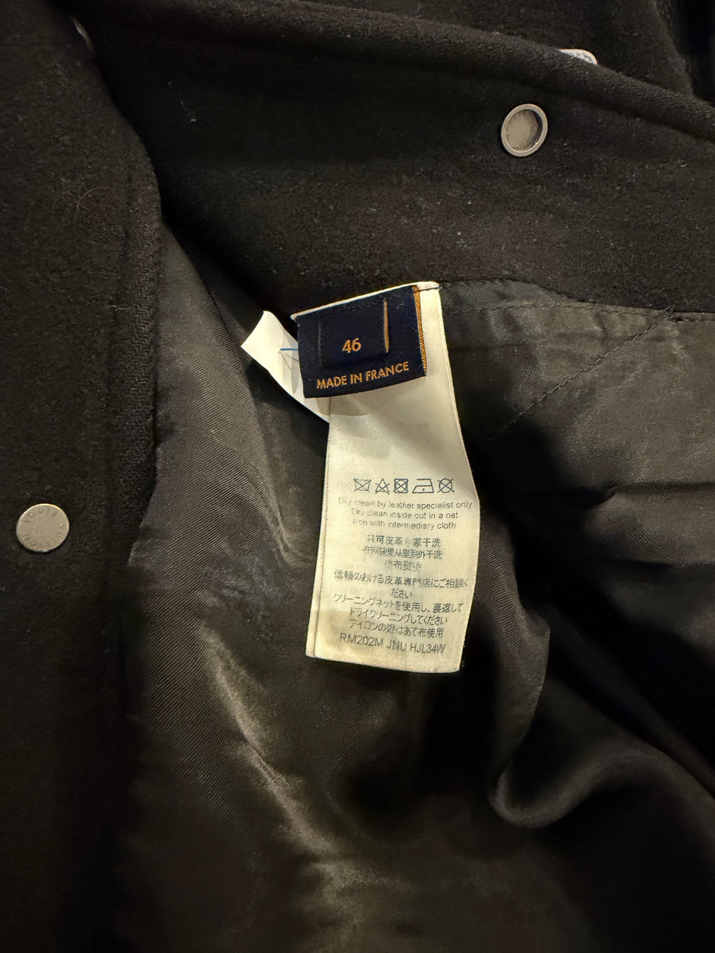 Louis Vuitton Camo LV Patch
Varsity Jacket - Black