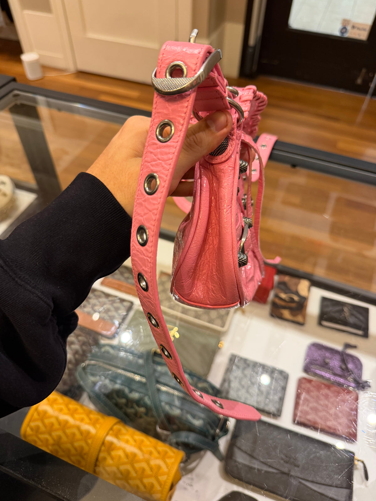 Balenciaga Le Cagole Mini Leather Bag - Pink