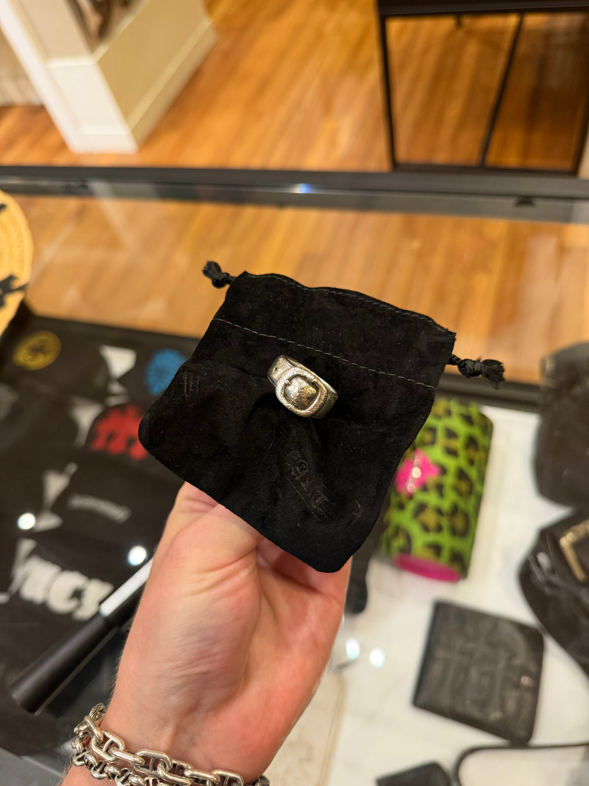 Chrome Hearts Large Gunslinger Belt Ring - Silver