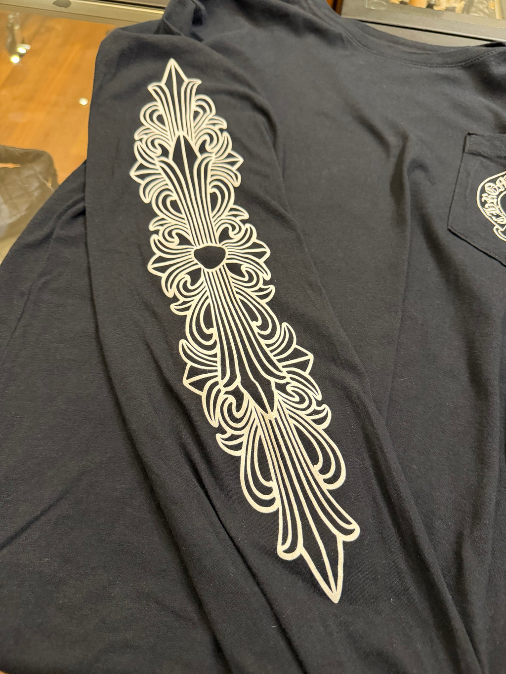 Chrome Hearts ‘Fuck You’ Horseshoe Pocket LS - Black
