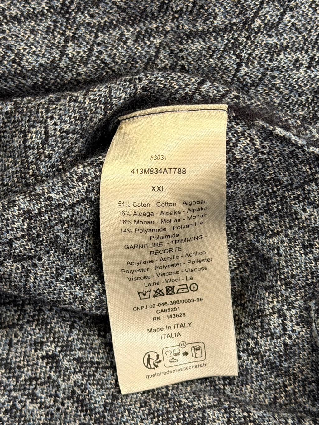 Dior x Otani Workshop Knit Oblique Polo Shirt - Blue