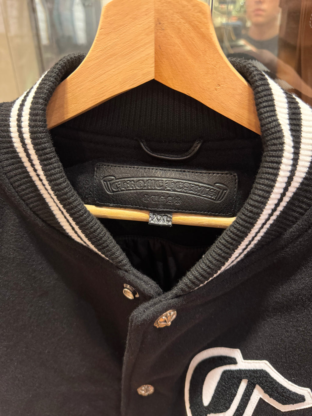 Chrome Hearts Cashmere & Leather ‘Chicken’ Varsity Jacket