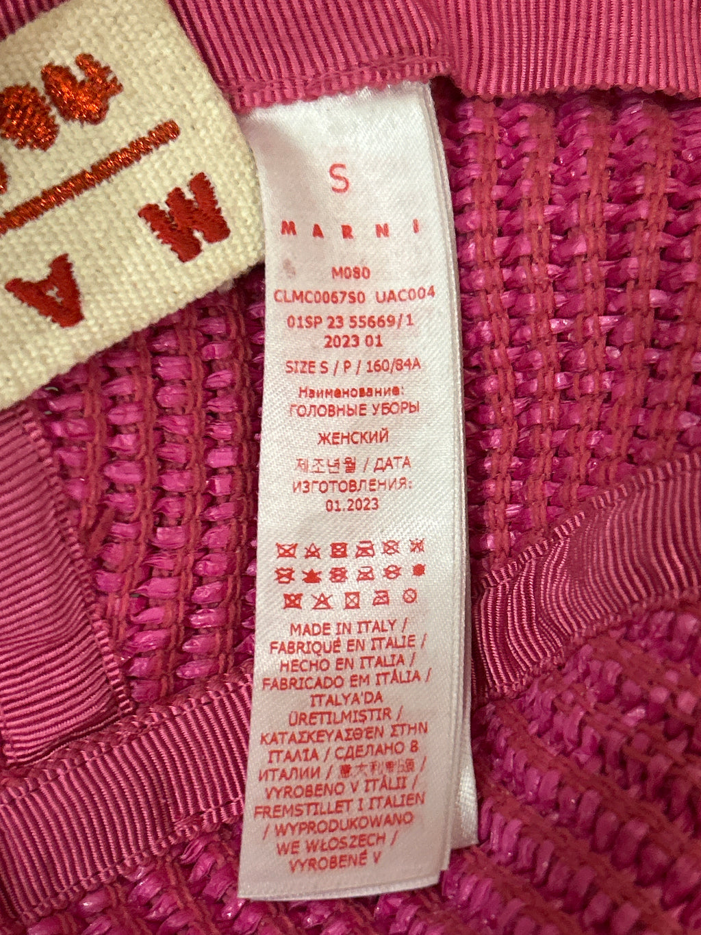 Marni 'No Vacancy' Bucket Hat - Pink