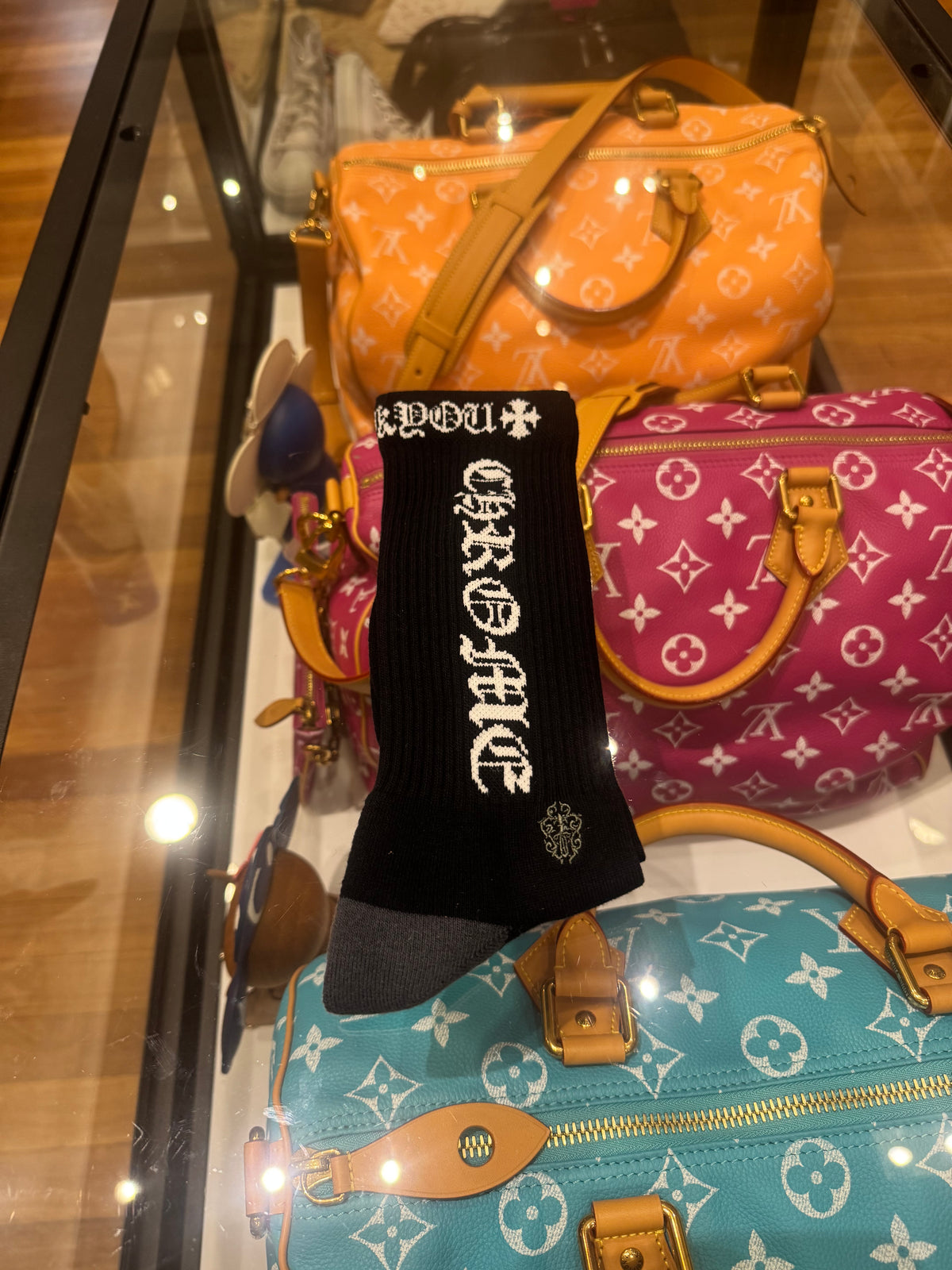Chrome Hearts Socks - Black/White (S)