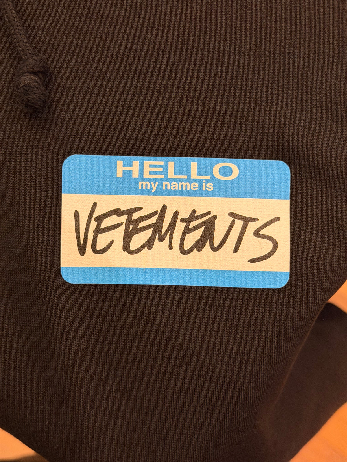 Vetements Hello My Name Is Hoodie