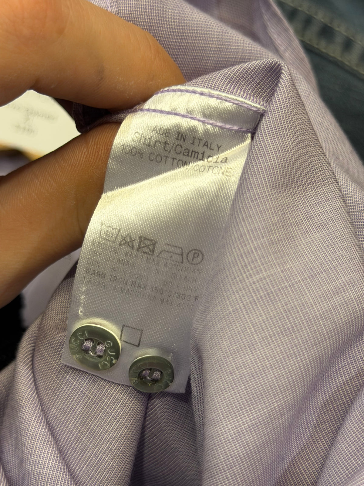 Gucci Fitted Button Down Shirt - Purple