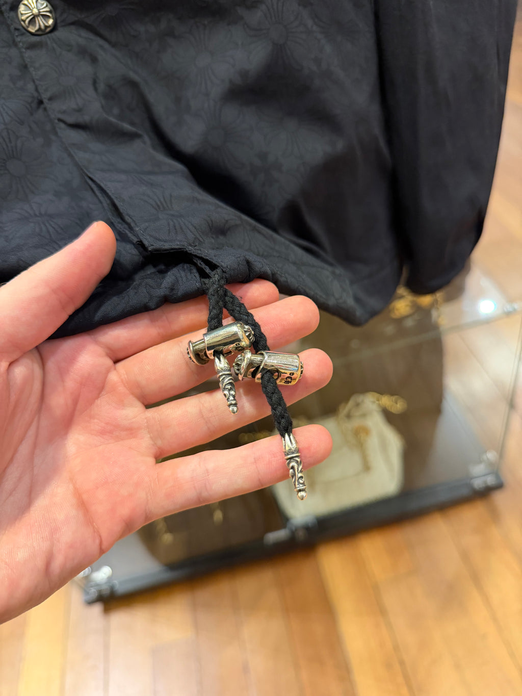 Chrome Hearts ‘Riggins’ Monogram Button Up Windbreaker Jacket - Black
