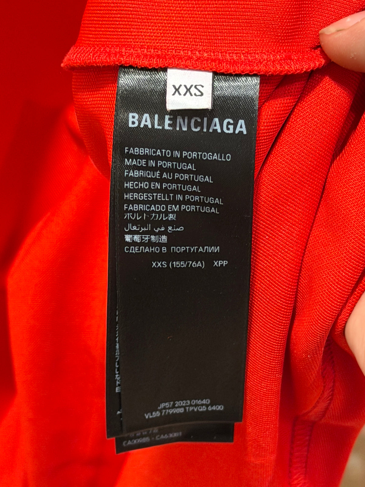 Balenciaga 3B Logo V-Neck Technical Ski Top - Red