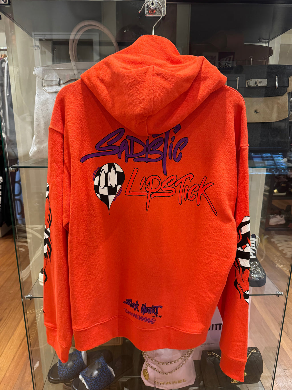 Chrome Hearts Matty Boy Sadistic Lipstick Hoodie - Red