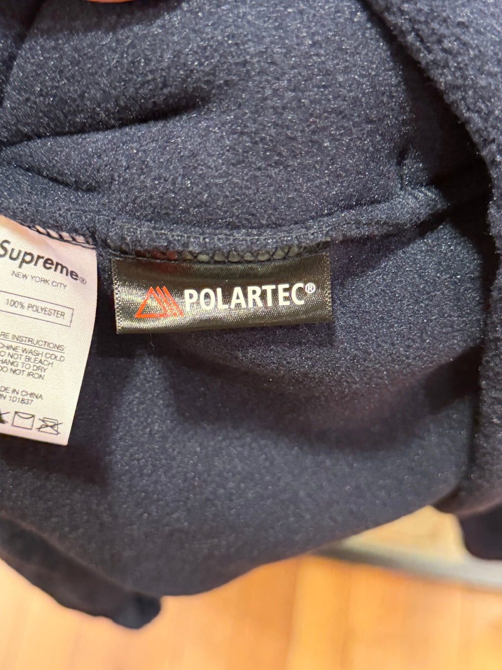 Supreme FW19 PolarTec Small Bogo Qrtr Zip - Navy