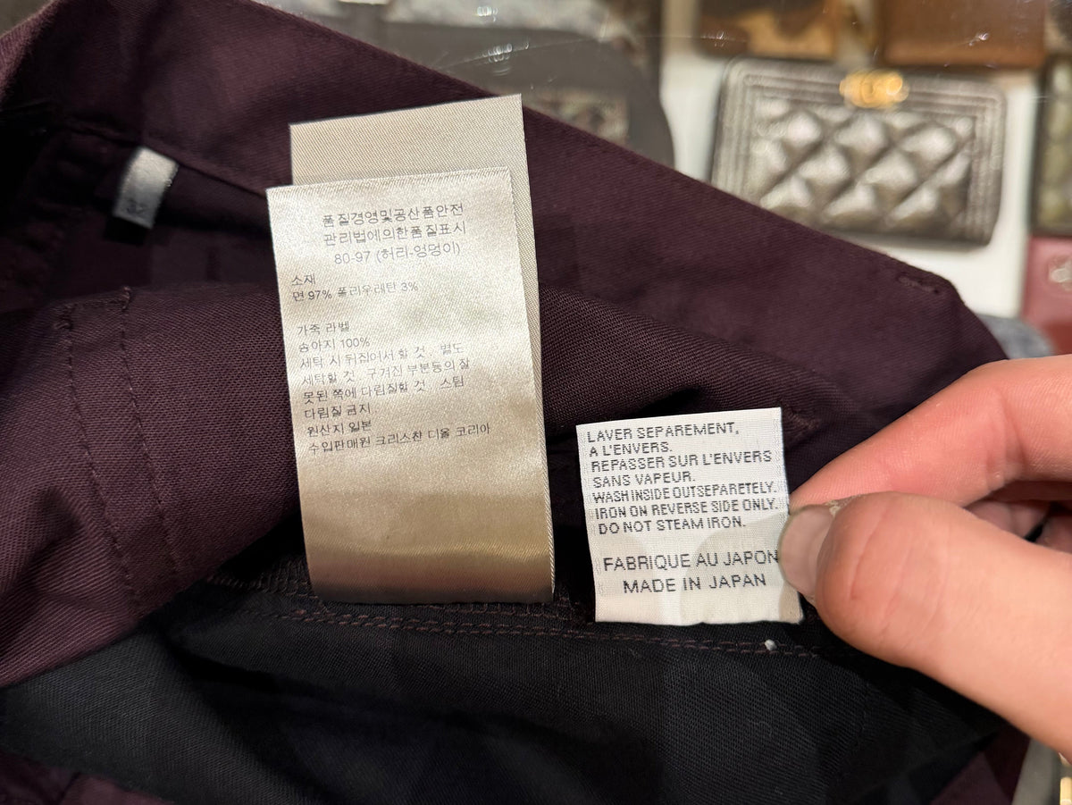 Dior Homme AW11 Stretch ‘Super Slender’ Pants - Burgundy