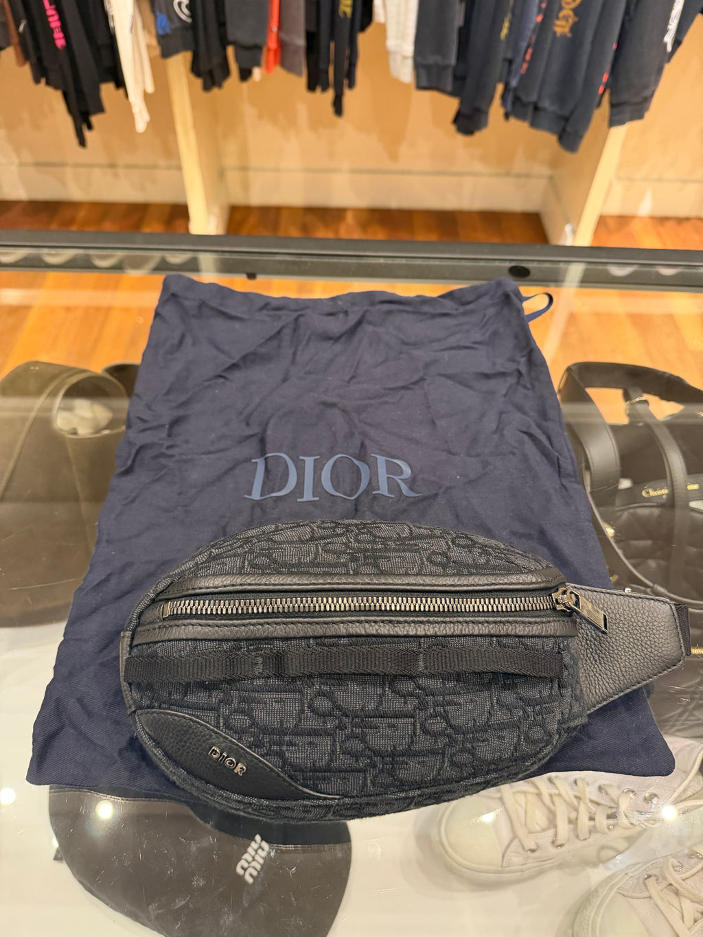 Dior Oblique Canvas Scarab Sling Bag
