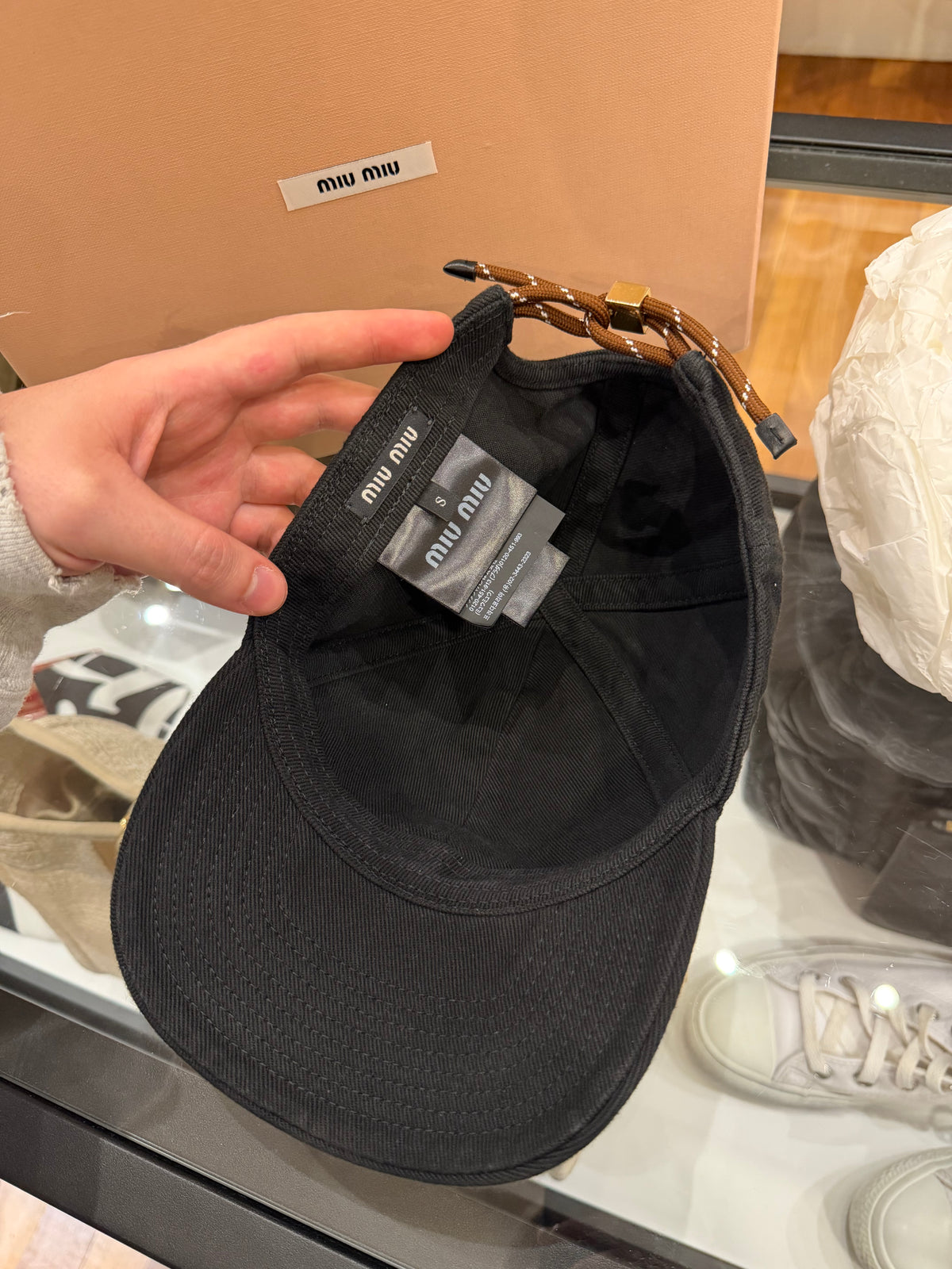 Miu Miu Baseball Cap - Washed Black