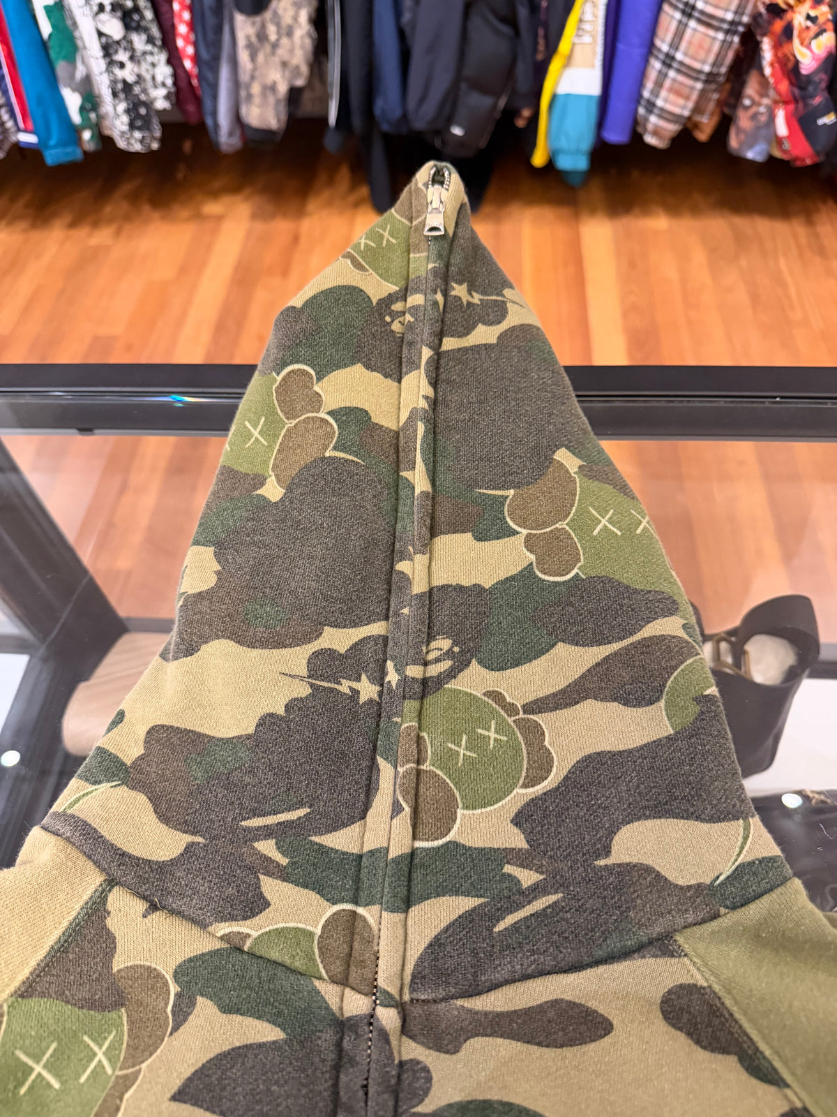 Bape x KAWS 2005 1st Camo
Full Zip Hoodie - Green