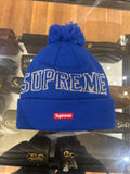 Supreme x New Era Metallic Logo Beanie - Blue