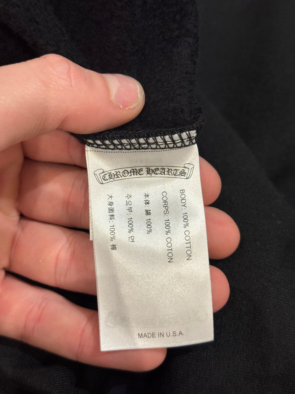 Chrome Hearts Scroll Logo Hoodie - Black
