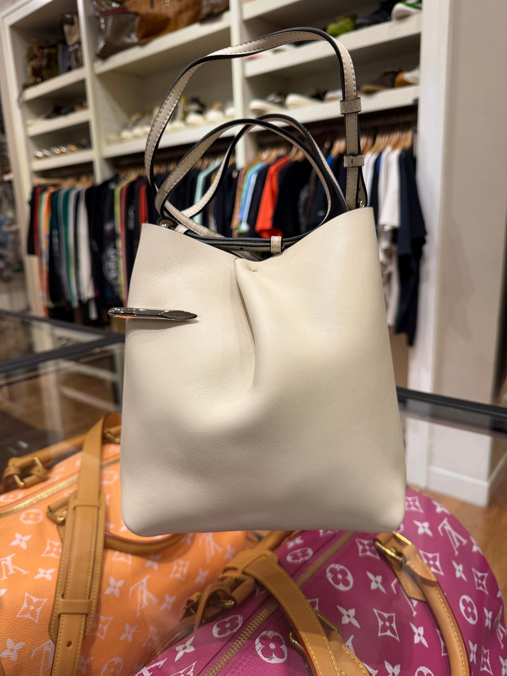 Givenchy Pinch Me Shoulder Bag Cream