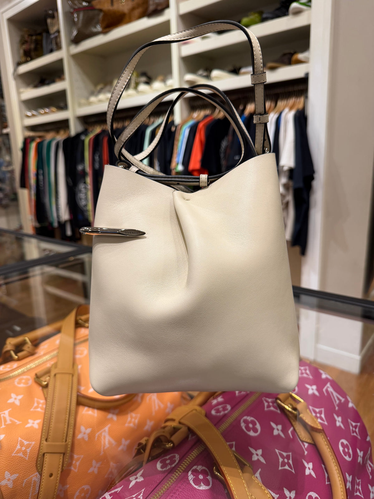 Givenchy Pinch Me Shoulder Bag Cream