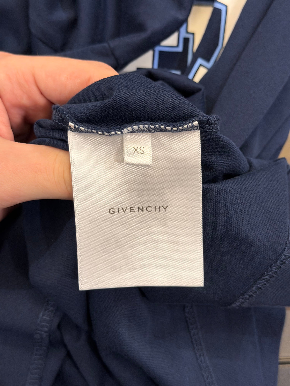Givenchy Paris Logo Tee - Navy