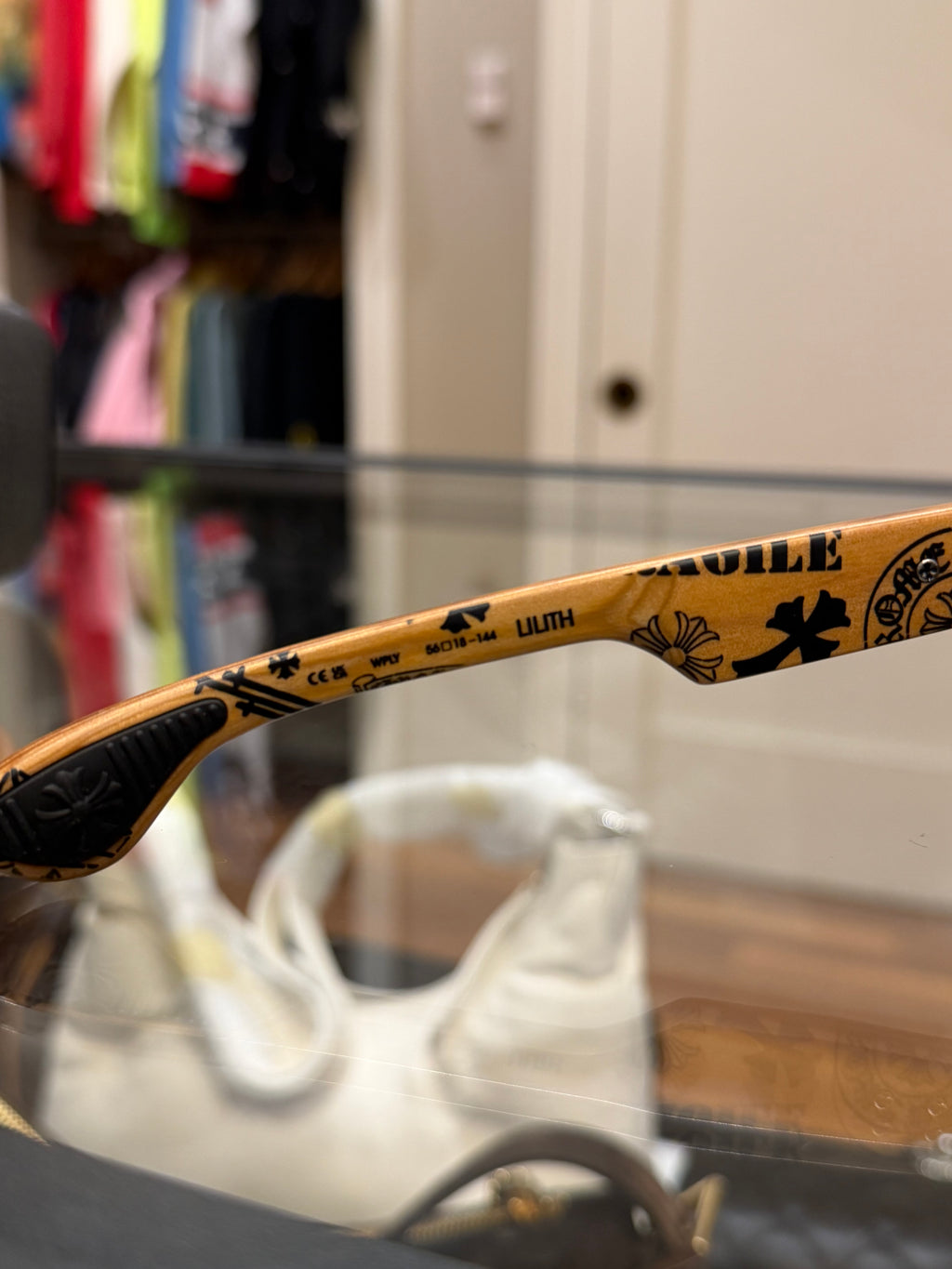 Chrome Hearts Lilith Glasses - Wooden/Silver
