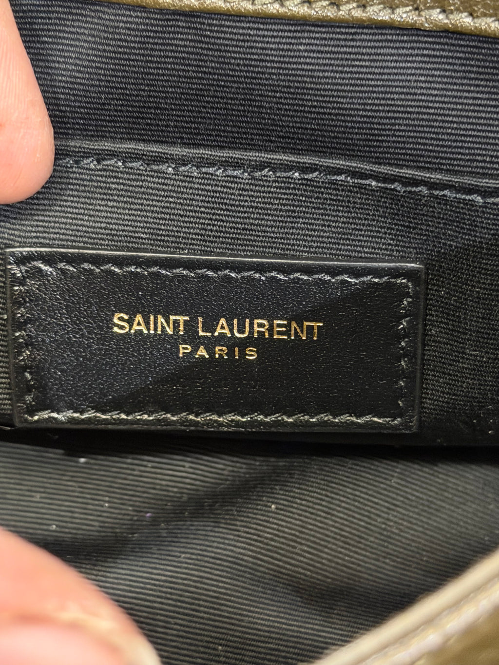 Saint Laurent Lambskin Mini Niki Bag - Olive Green