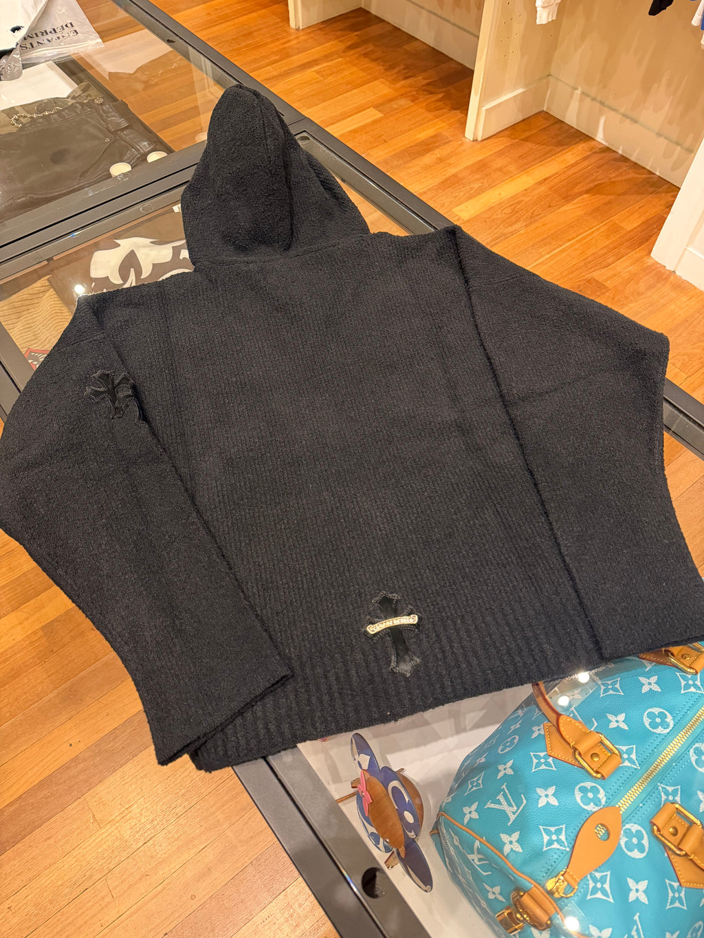 Chrome Hearts ‘Sleeping with the Fishes’ Pony Hair Patch Hoodie