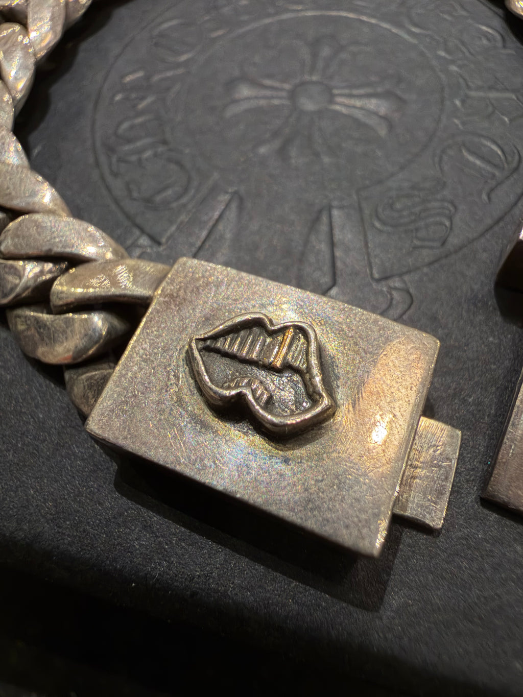 Chrome Hearts Matty Boy ‘Chomper’ Mini Cuban ID Box Bracelet - Silver