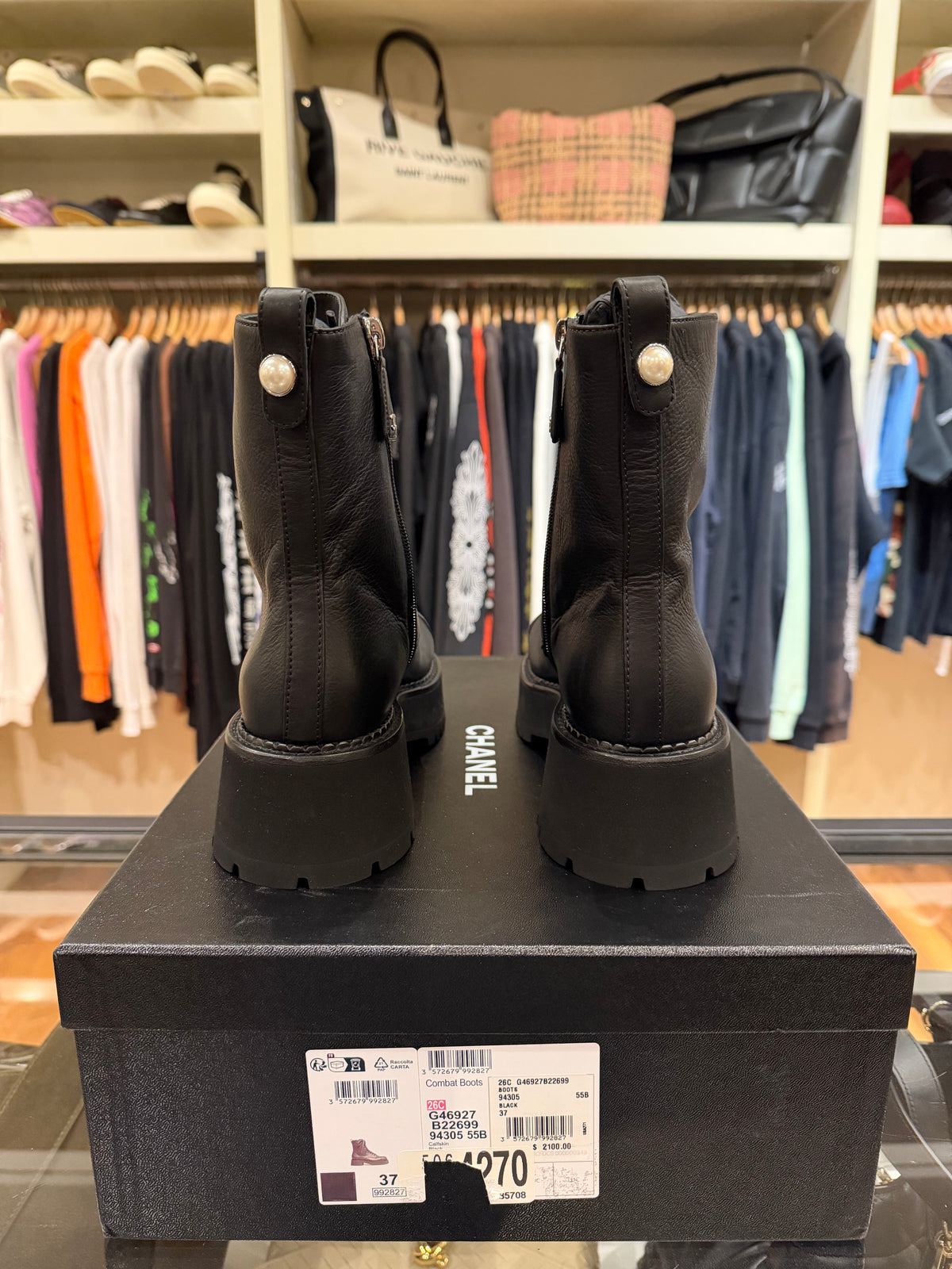 Chanel FW 2026 Calf Skin Combat Boot Black