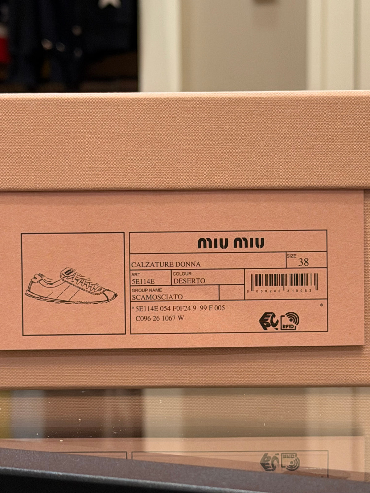 Miu Miu Plume Suede Sneakers - Desert Beige