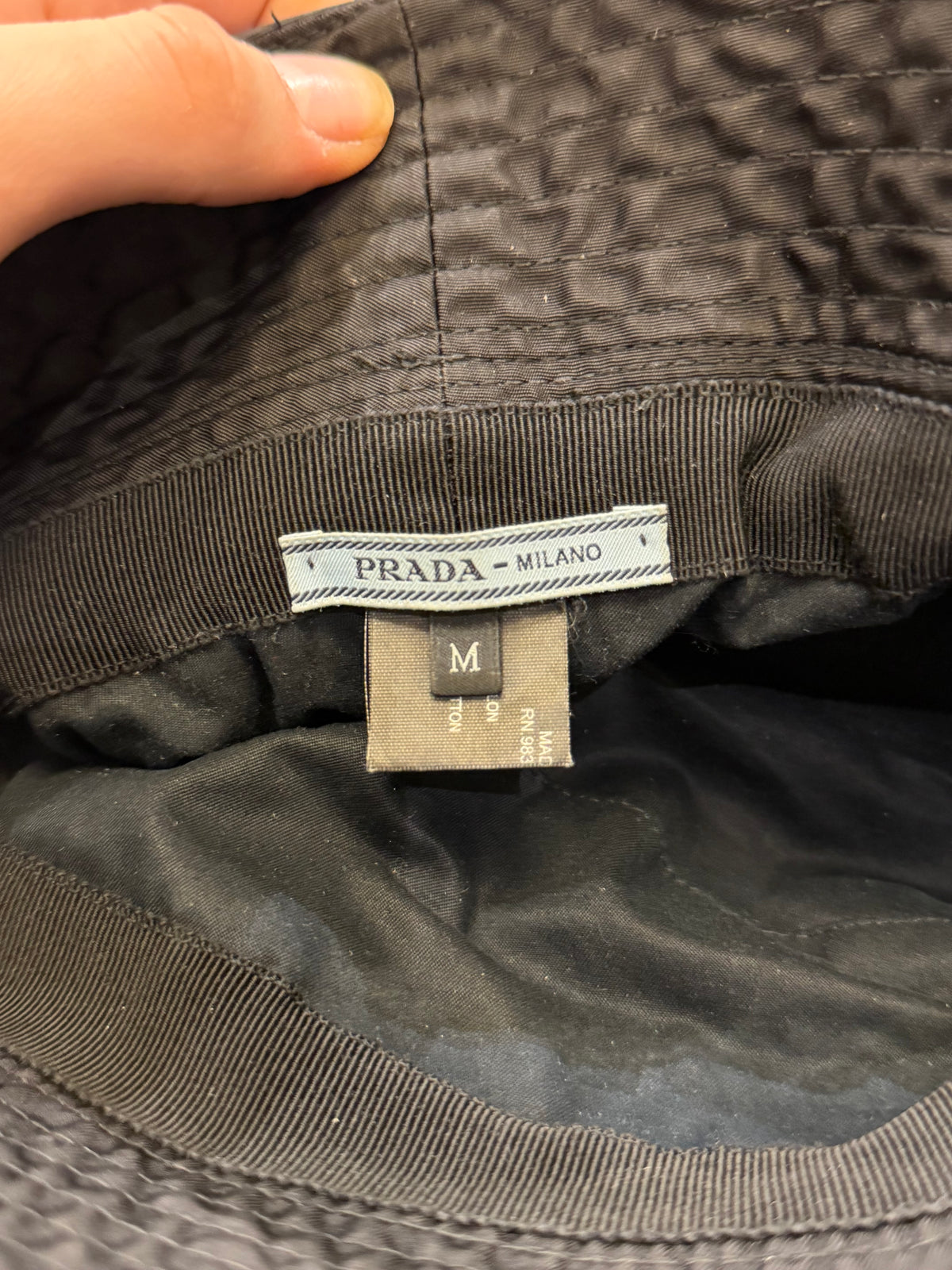 Prada ReNylon Embellished Bucket Hat