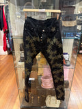 Amiri x Chemist Leather Patch Skinny Jeans -Black/GreenStars
