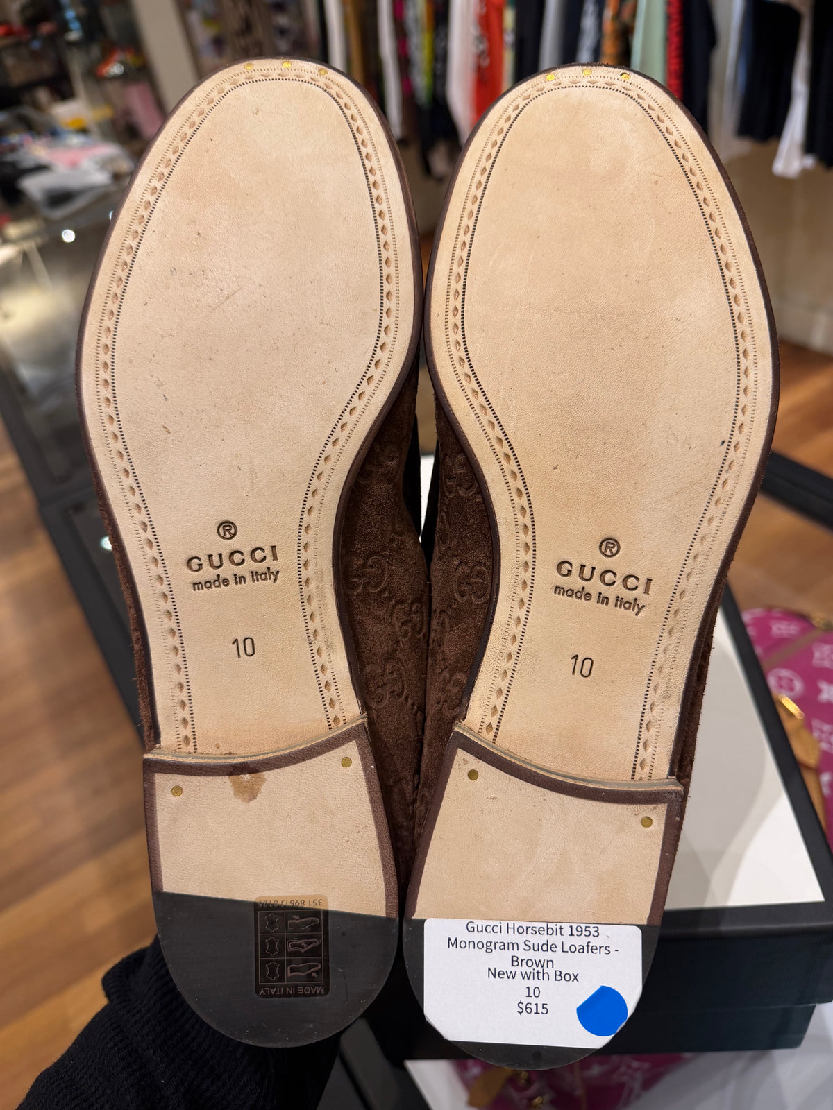 Gucci Horsebit 1953 Monogram Suede Loafers