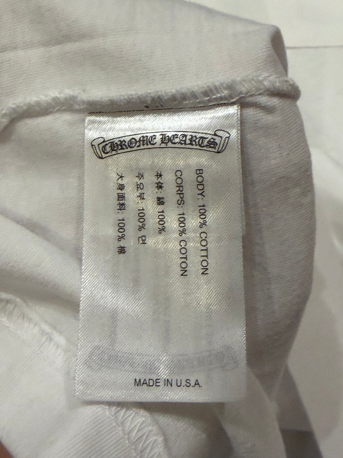 Chrome Hearts Neck Logo Tee - White