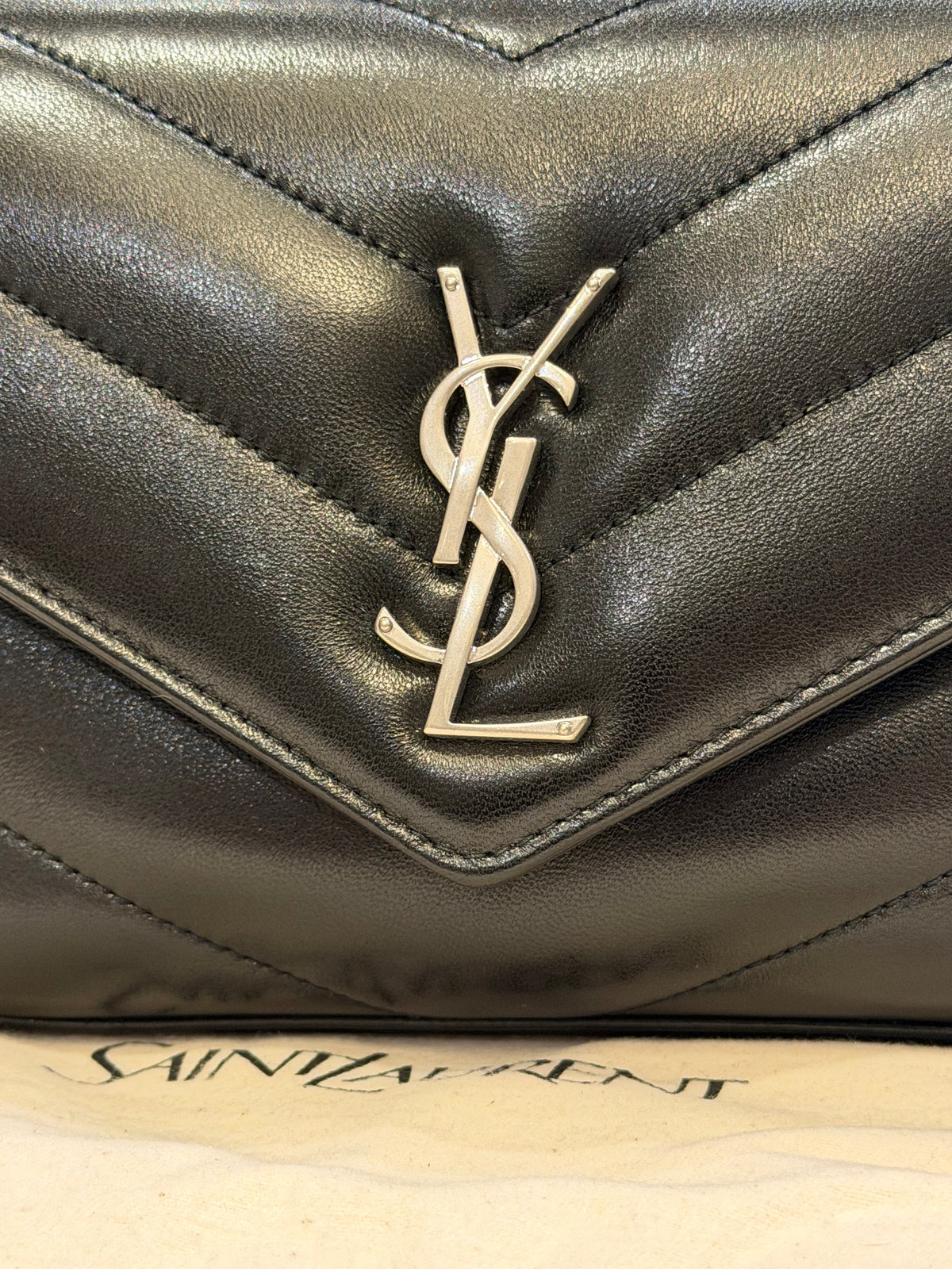 Saint Laurent LouLou Small in Matelassé Lambskin - Black