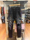 Amiri Skinny Denim Jeans Paint Splatter - Black