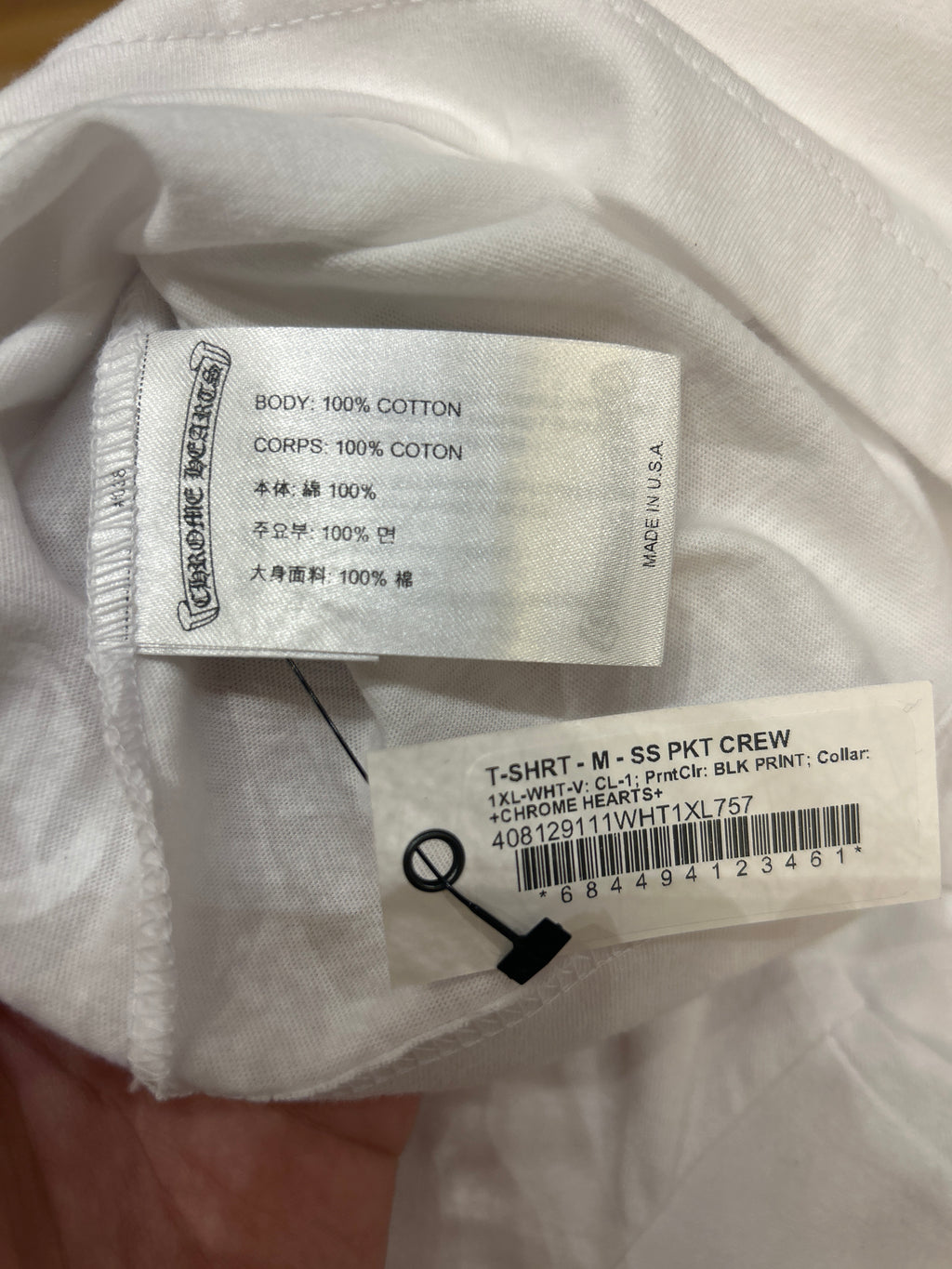 Chrome Hearts Neck Logo Pocket  Tee