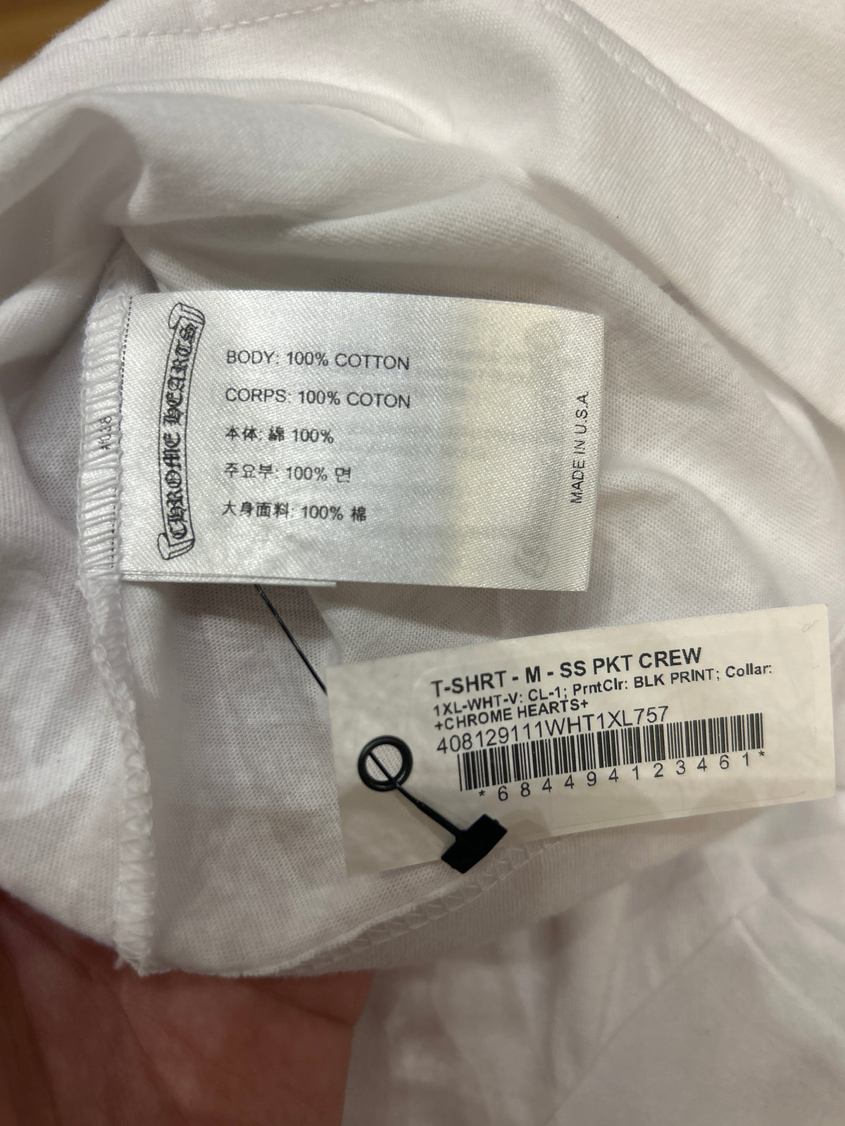 Chrome Hearts Neck Logo Pocket  Tee