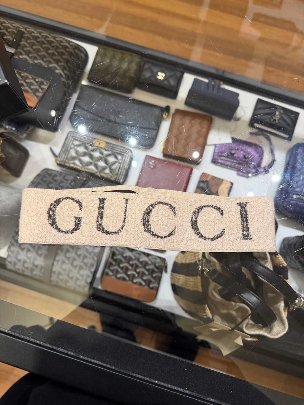 Gucci Headband - Beige & Black