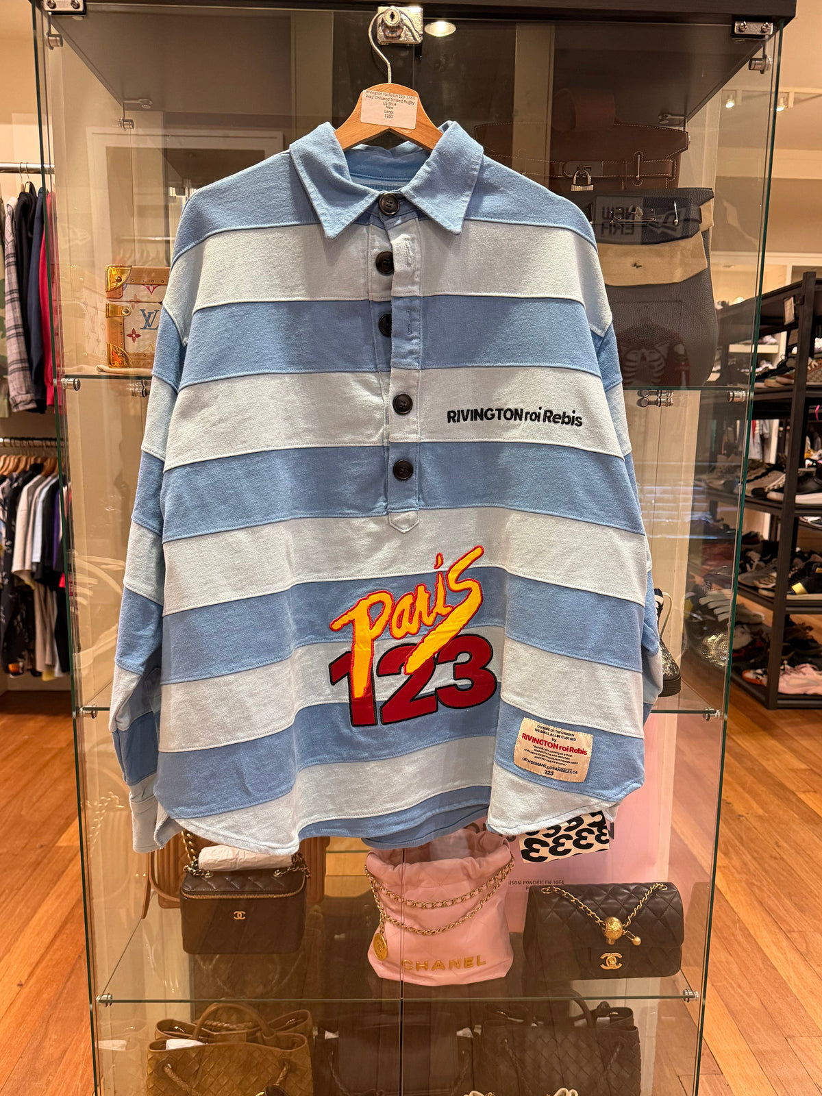 Rivington roi Rebis 123'1 Still Pray Collared Striped Rugby
LS Shirt