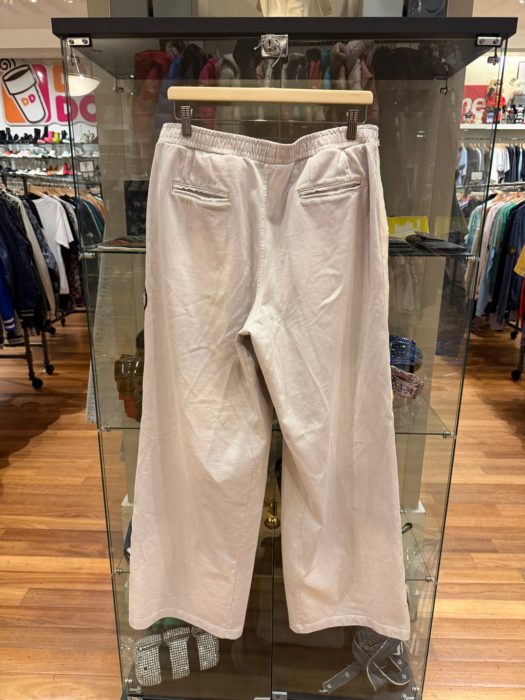 424 Crest Striped Ripped Sweatpants - Grey
