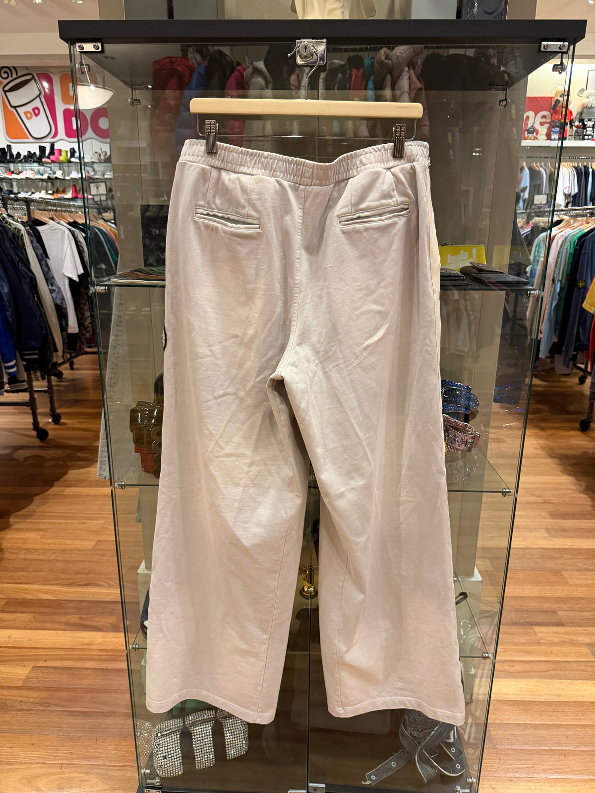 424 Crest Striped Ripped Sweatpants - Grey