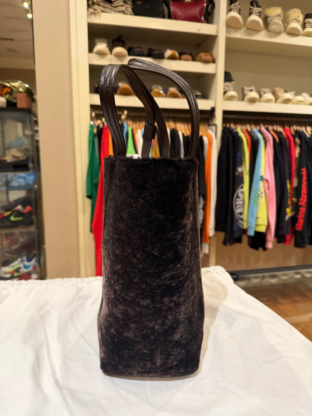 Chloé Medium Spin Shearling Tote Bag