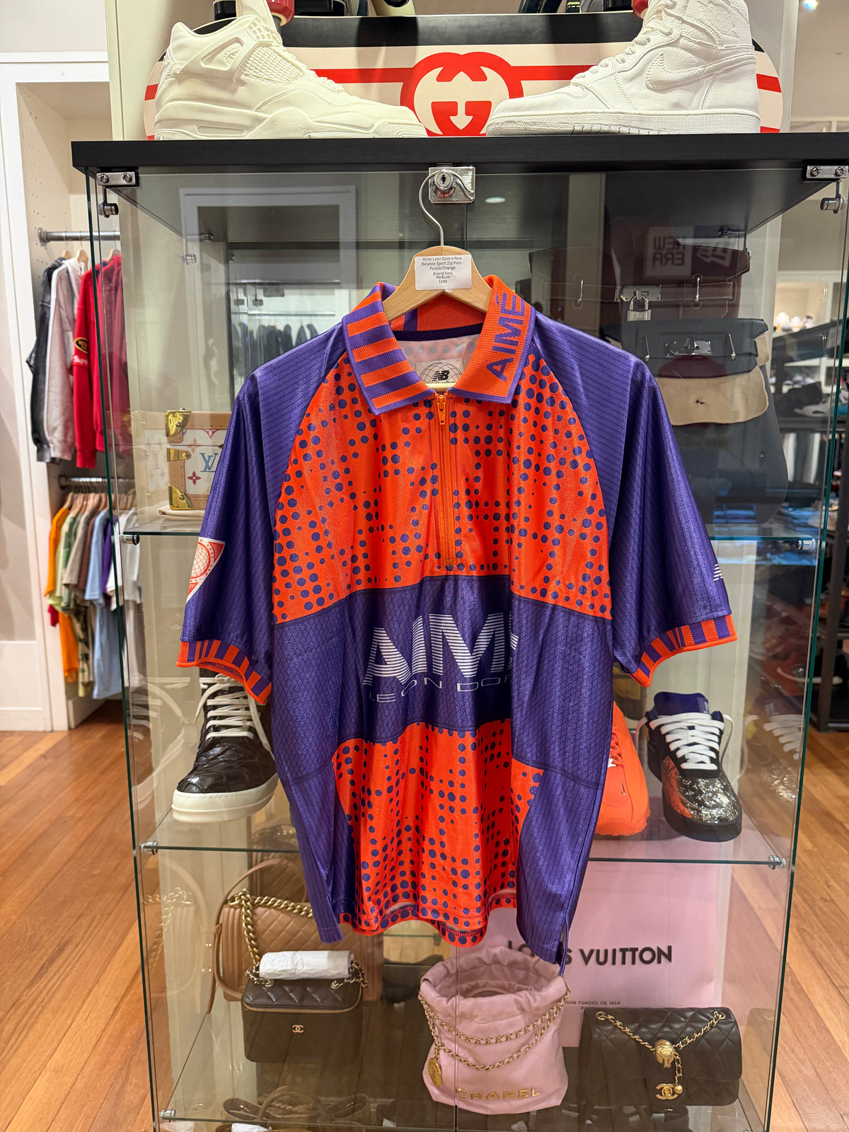 Aime Leon Dore x New Balance Sport Zip Polo - Purple/Orange