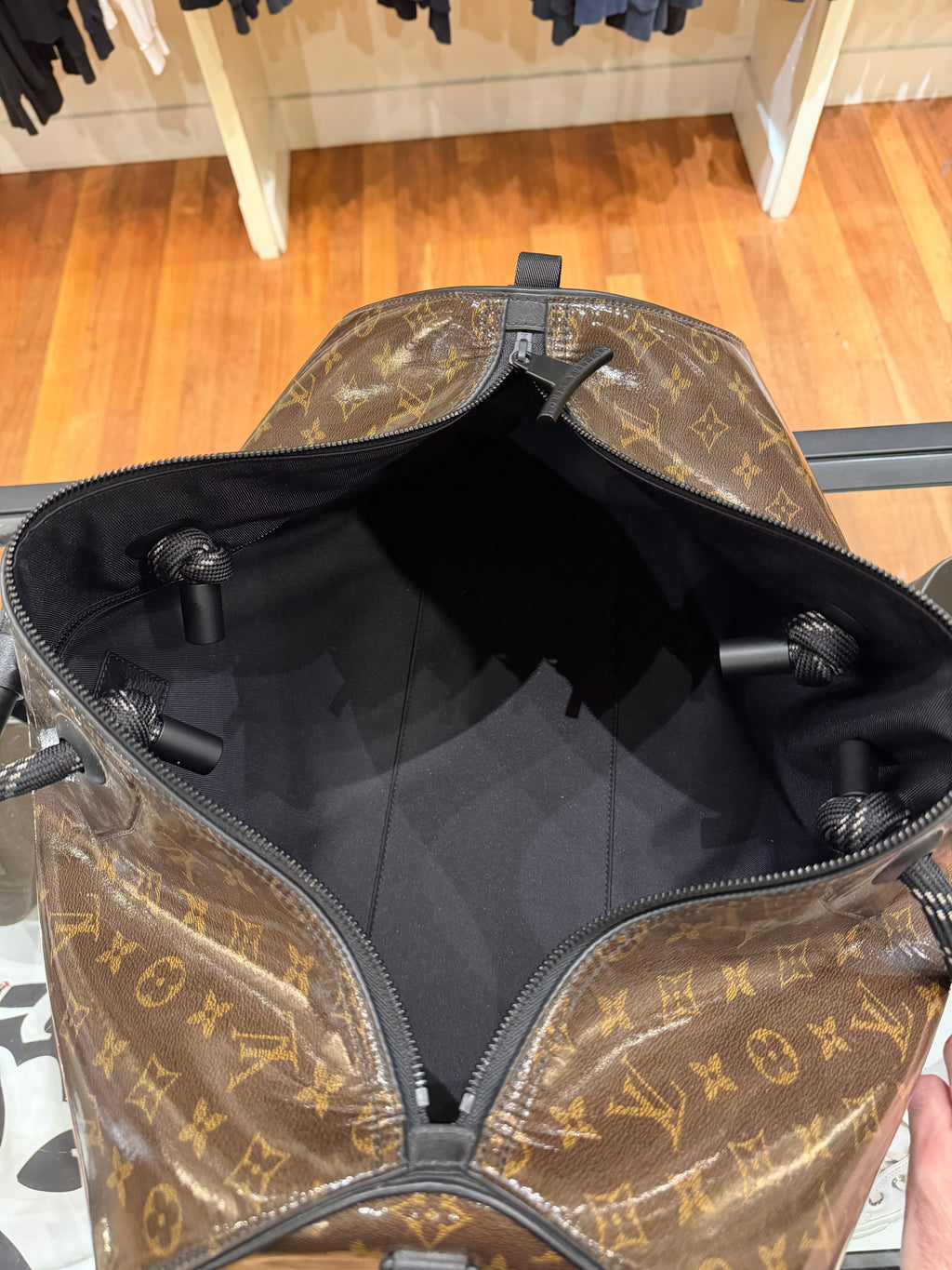 Louis Vuitton Monogram Glaze Keepall Bandouliere 50 Duffle Bag