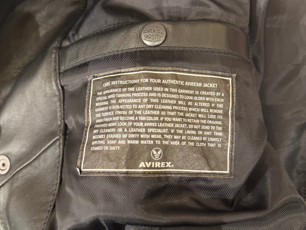 Avirex ‘Brooklyn’ USA Leather Jacket - Black