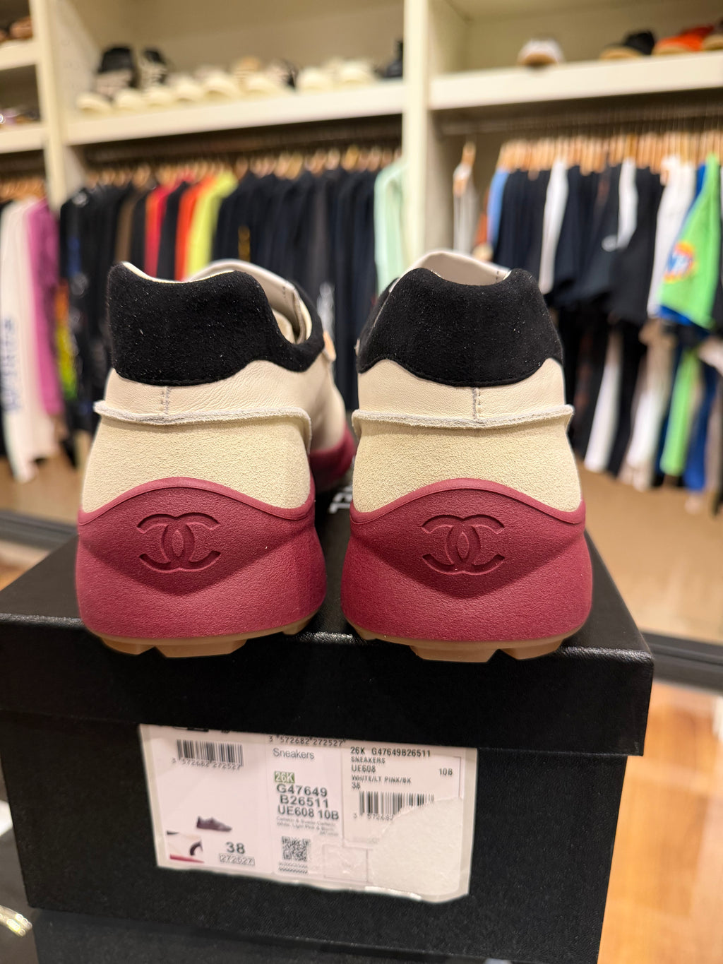Chanel 26K Calfskin & Suede Sneakers