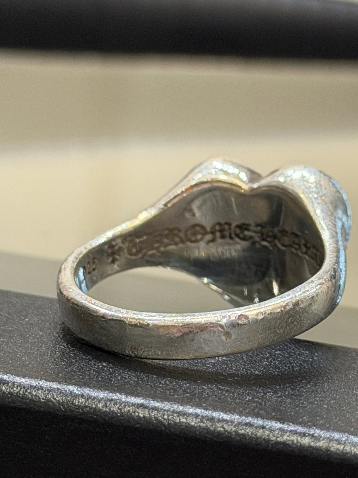 Chrome Hearts CH ‘Cemetary’ Silver Heart Ring
